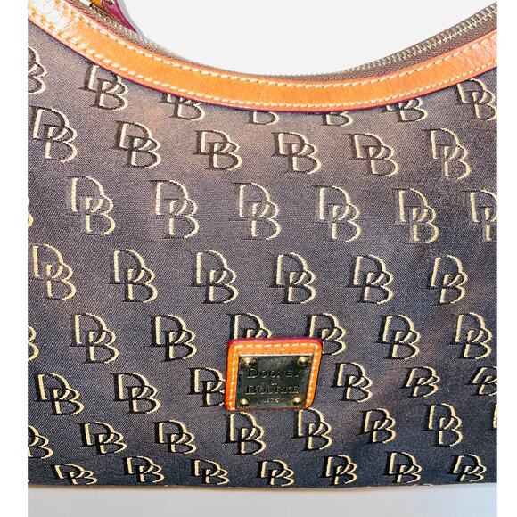 Dooney and Bourke Original Design Shoulder Bag - Monogram Logo - 16" x 9" x 6" - Picture 11 of 14